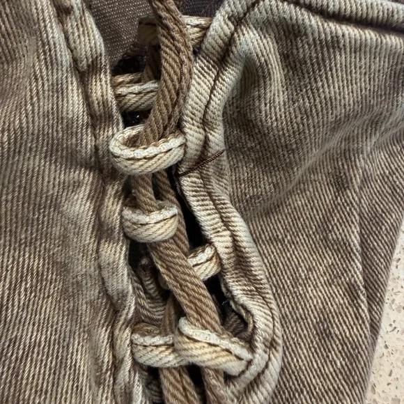 Y2K Pretty Little Things Micro Mini Skirt Lace-Up Festival Coachella - Picture 12 of 13